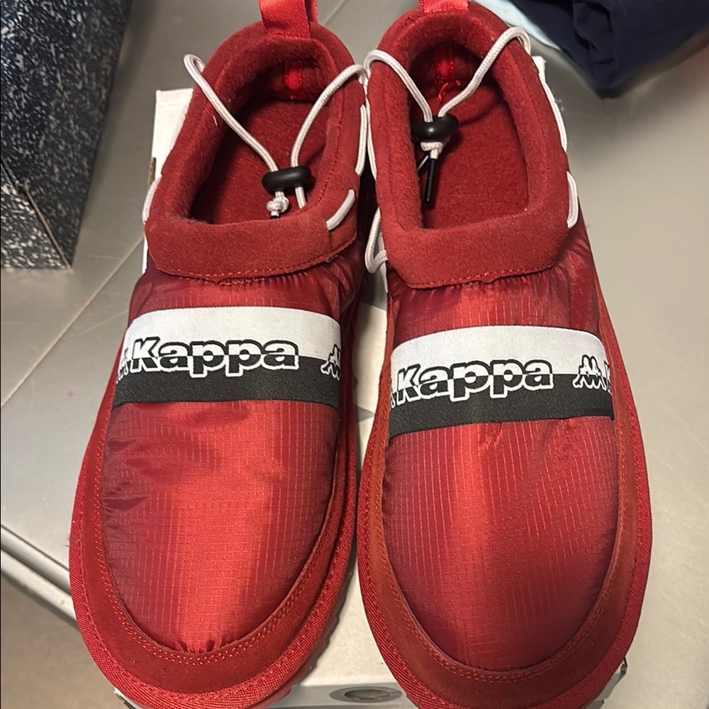 Kappa Red Sneakers with Geometric Design